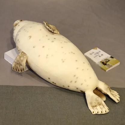 Almohada de Peluche Suave en Forma de Lindo León Marino